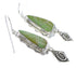 Turquoise Inlay Authentic Sterling Silver Hook Dangle Earrings AX51603