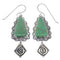 Southwest Turquoise And Silver Hook Dangle Earrings AX51608