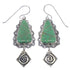 Southwest Turquoise And Silver Hook Dangle Earrings AX51608