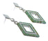 Turquoise Inlay And Sterling Silver Post Dangle Earrings AX51635