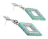 Southwestern Silver Turquoise And Opal Post Dangle Earrings AX51682