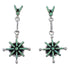 Sterling Silver Turquoise Needlepoint Jewelry Post Dangle Earrings AX51824