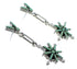 Sterling Silver Turquoise Needlepoint Jewelry Post Dangle Earrings AX51824