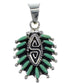 Turquoise Sterling Silver Water Wave Needlepoint Pendant AX51903