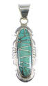 Southwest Turquoise Inlay Silver Pendant YX51561