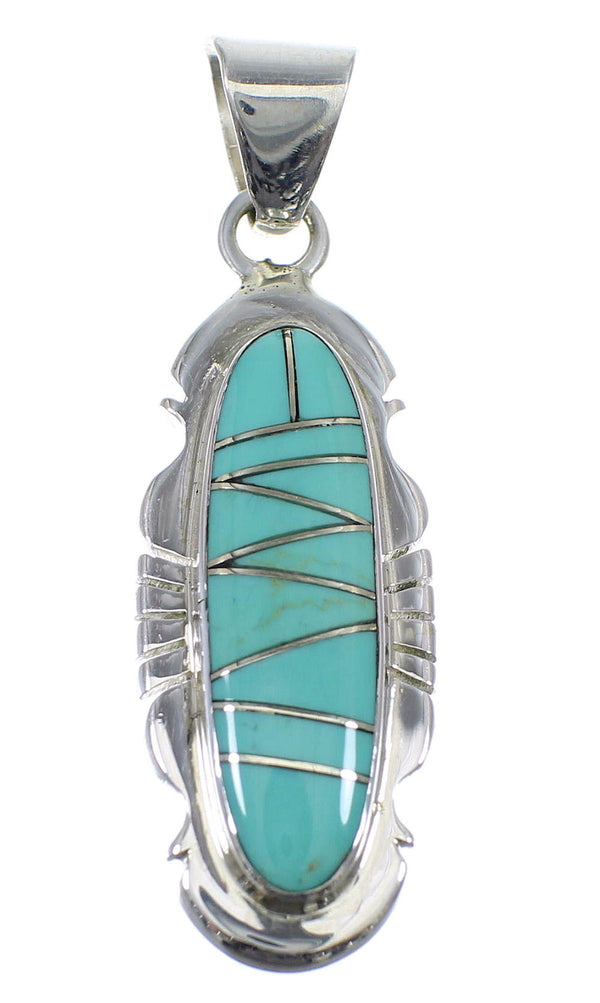 Sterling Silver Turquoise Pendant Jewelry YX51585