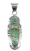 Southwest Turquoise And Opal Silver Pendant YX51592