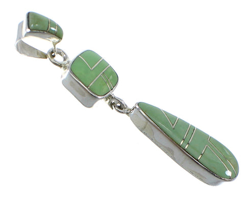 Turquiose Inlay And Sterling Silver Pendant YX51705
