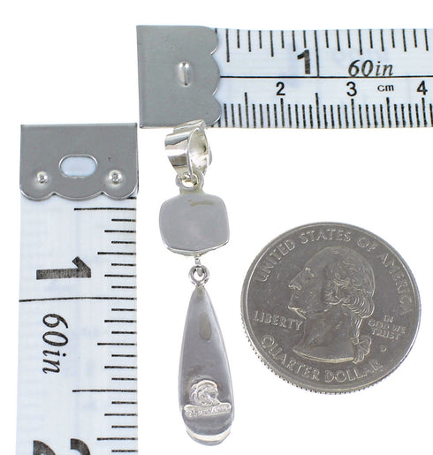 Southwest Turquiose Inlay Sterling Silver Pendant YX51714