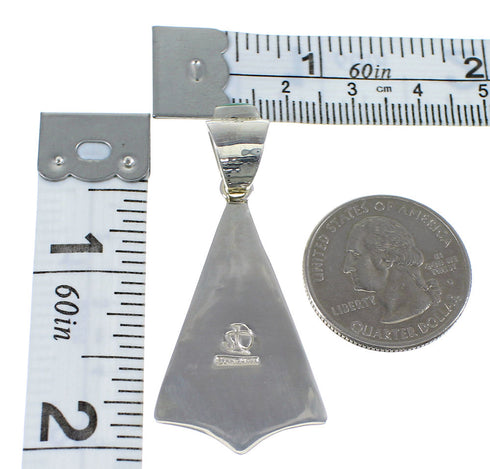 Multicolor Inlay Southwestern Silver Pendant YX51747