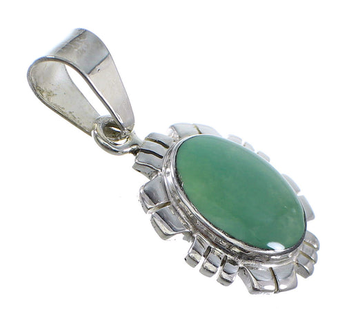 Turquoise Authentic Sterling Silver Pendant YX52418