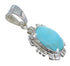 Southwestern Turquoise Silver Pendant YX52424