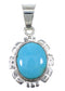 Turquoise Silver Southwestern Pendant YX52427