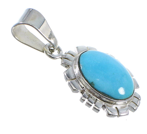 Turquoise Silver Southwestern Pendant YX52427