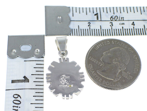 Turquoise Silver Southwestern Pendant YX52427
