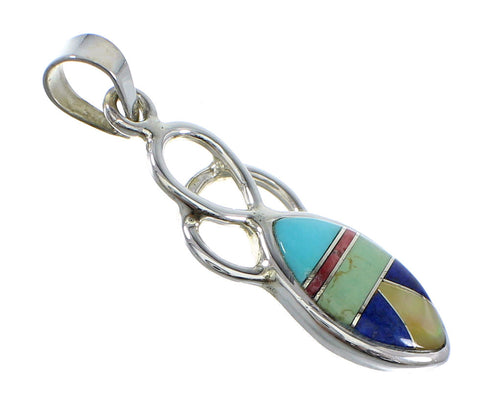 Multicolor Sterling Silver Southwestern Pendant YX52501