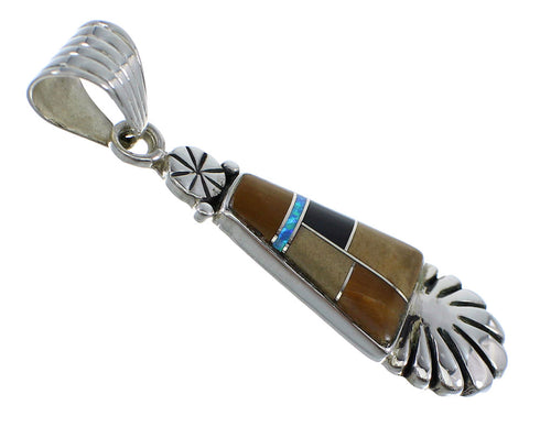 Multicolor Sterling Silver Southwestern Pendant YX52513
