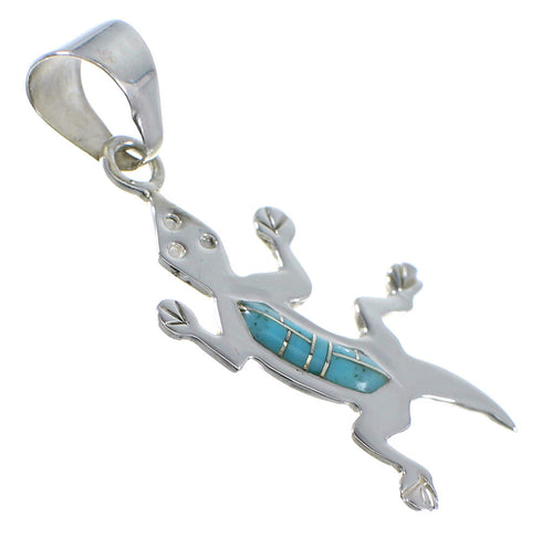 Southwest Turquoise Silver Lizard Pendant Jewelry YX51759