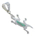 Southwest Turquoise Silver Lizard Pendant YX51760