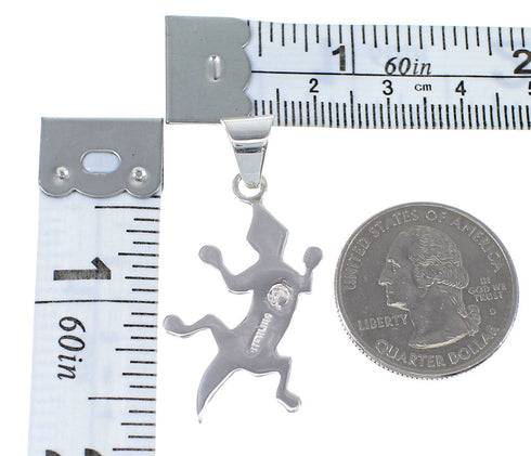 Southwest Turquoise Silver Lizard Pendant YX51760