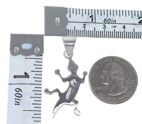 Turquoise And Opal Silver Lizard Pendant Jewelry YX51761