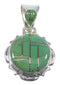 Southwestern Turquoise Genuine Sterling Silver Pendant YX51797