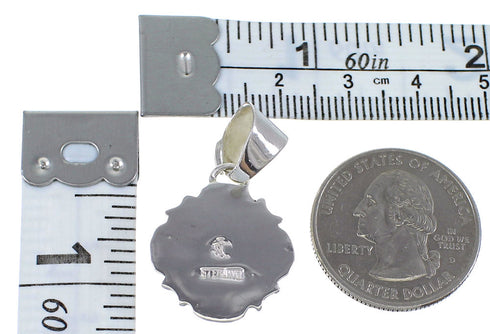 Southwestern Turquoise Genuine Sterling Silver Pendant YX51797