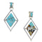 Multicolor Sterling Silver Native American Pueblo Design Reversible Pendant AX53130