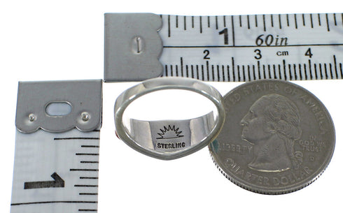 Multicolor Inlay Sterling Silver Southwest Ring Size 5-3/4 CX51686