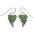 Turquoise Sterling Silver Hook Dangle Heart Earrings YX52162