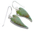 Turquoise Sterling Silver Hook Dangle Heart Earrings YX52162