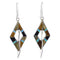 Genuine Sterling Silver Multicolor Hook Dangle Earrings YX52179