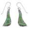 Turquoise Inlay Silver Southwestern Hook Earrings YX51972