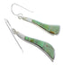 Turquoise Inlay Silver Southwestern Hook Earrings YX51972