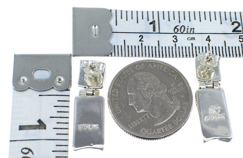 Turquoise And Opal Southwest Silver Earrings EX54027