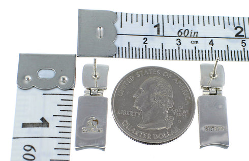 Multicolor Inlay Southwest Sterling Silver Earrings EX54028