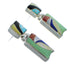 Southwest Multicolor Inlay Sterling Silver Earrings EX54030