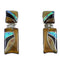 Tiger Eye Multicolor Inlay Sterling Silver Earrings EX54036