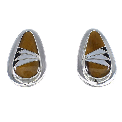Mutlicolor Authentic Silver Tear Drop Post Earrings YX52344
