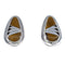 Mutlicolor Authentic Silver Tear Drop Post Earrings YX52344