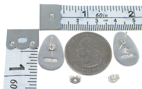 Mutlicolor Authentic Silver Tear Drop Post Earrings YX52344