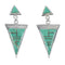 Sterling Silver Turquoise Post Dangle Southwestern Earrings YX52360