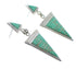 Sterling Silver Turquoise Post Dangle Southwestern Earrings YX52360