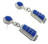 Lapis Sterling Silver Post Dangle Earrings YX53501