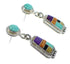 Multicolor Sterling Silver Post Dangle Earrings YX53521