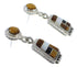 Sterling Silver Multicolor Inlay Post Dangle Earrings YX53524