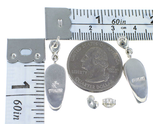 Sterling Silver Turquoise Inlay Earrings YX53172