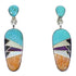 Sterling Silver Multicolor Inlay Southwestern Earrings YX53225