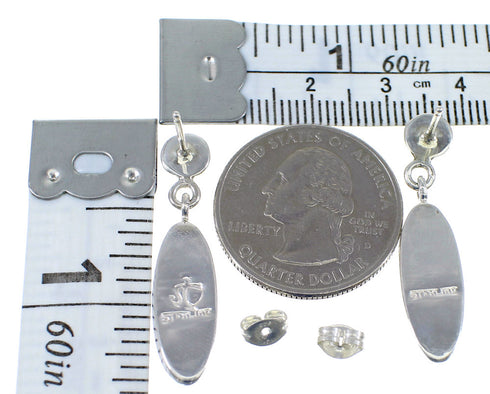 Sterling Silver Multicolor Post Dangle Earrings YX53282