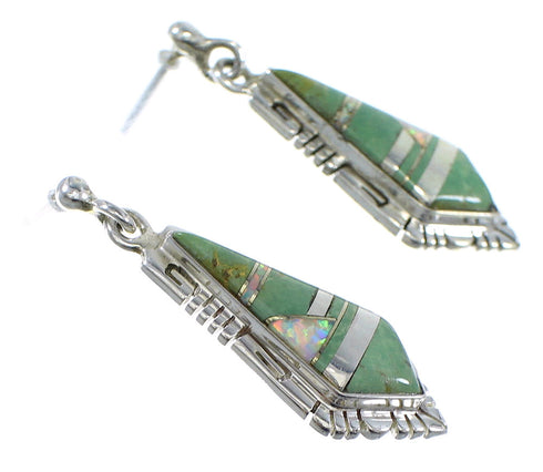 Sterling Silver Opal And Turquoise Earrings RX55317